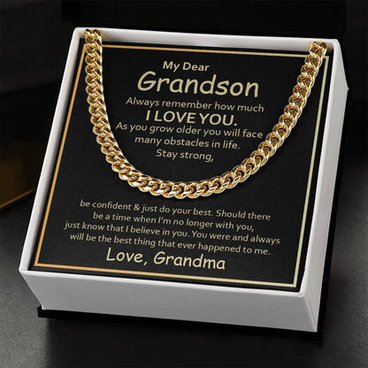 Cuban Link Chain - to my grandson