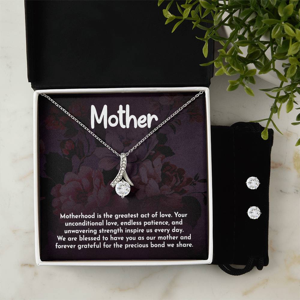 Necklace and Cubic Zirconia Earring Set- to my mum