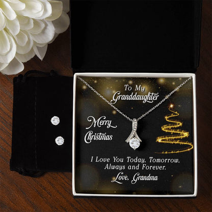 Necklace and Cubic Zirconia Earring Set- to my grand daughter