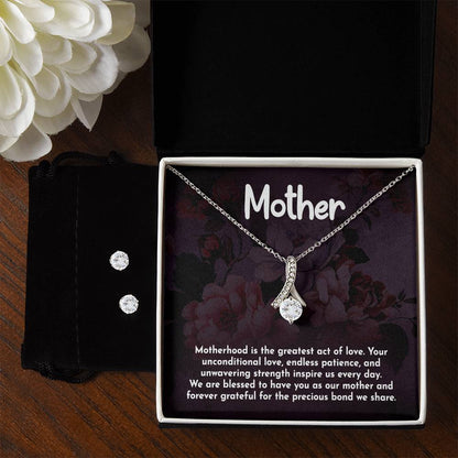 Necklace and Cubic Zirconia Earring Set- to my mum