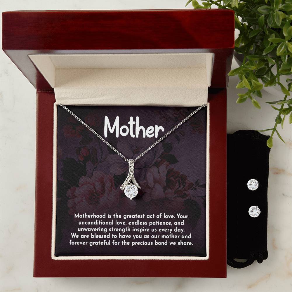 Necklace and Cubic Zirconia Earring Set- to my mum