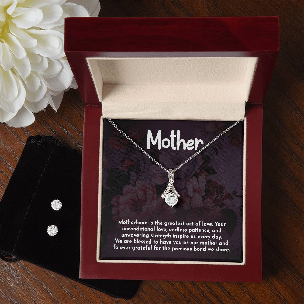 Necklace and Cubic Zirconia Earring Set- to my mum