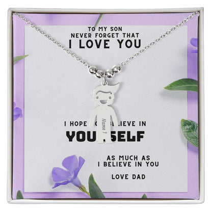 To My Son - Kid Charm Necklace (w/MC)