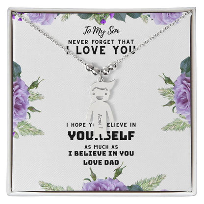 To My Son - Kid Charm Necklace (w/MC)