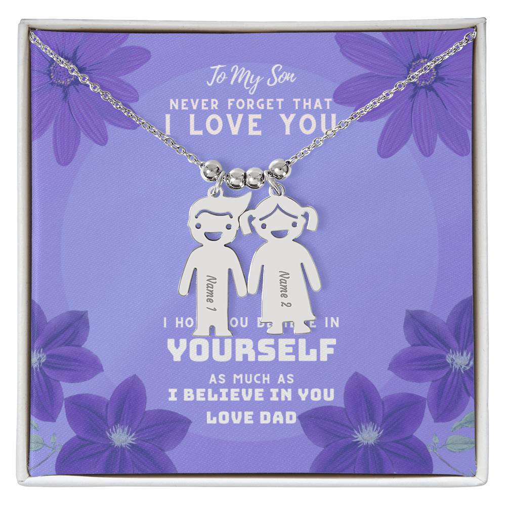 To My Son - Kid Charm Necklace (w/MC)