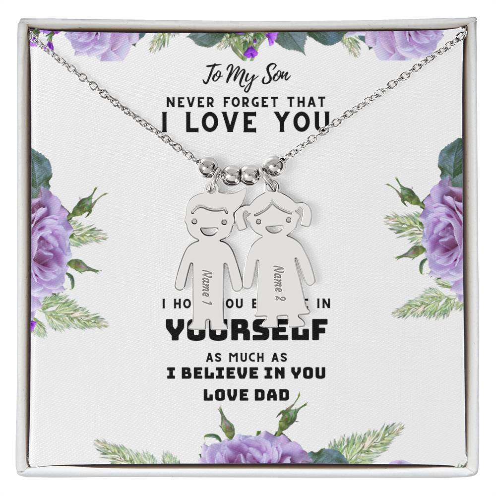 To My Son - Kid Charm Necklace (w/MC)