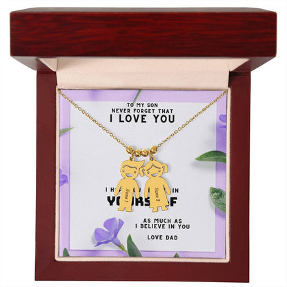 To My Son - Kid Charm Necklace (w/MC)