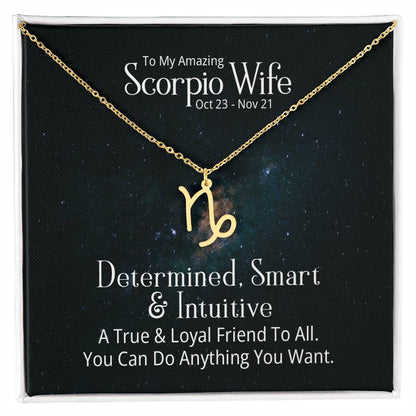 Zodiac  Necklace- to my wife