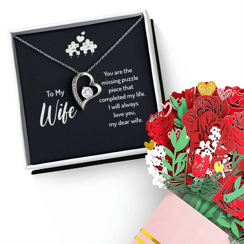 Forever Love Necklace and Sweetest Devotion Bouquet - to my wife