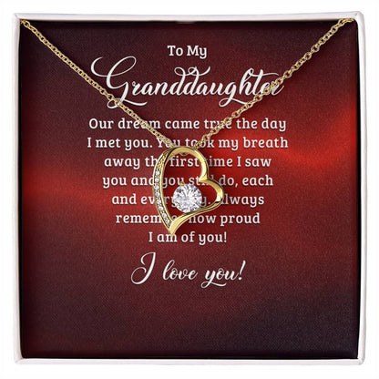 Forever Love Necklace-to my granddaughter